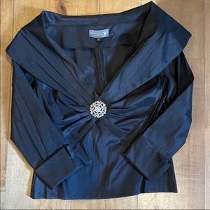 Black Satin Blouse